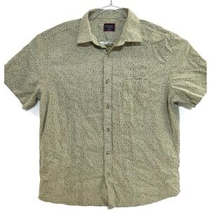 UNTUCKit Shirt Mens XL Green BYERS-SS Short Sleeve Button Front Cotton Print